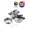 Bộ nồi áp suất Inox IH 3 trong 1 POONGNYUN VGPC2-SET (6 món)