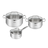 Bộ 3 nồi inox cao cấp Tefal Duetto Plus G719S674 - Quánh 16cm, Nồi inox 20cm, Nồi inox 24cm